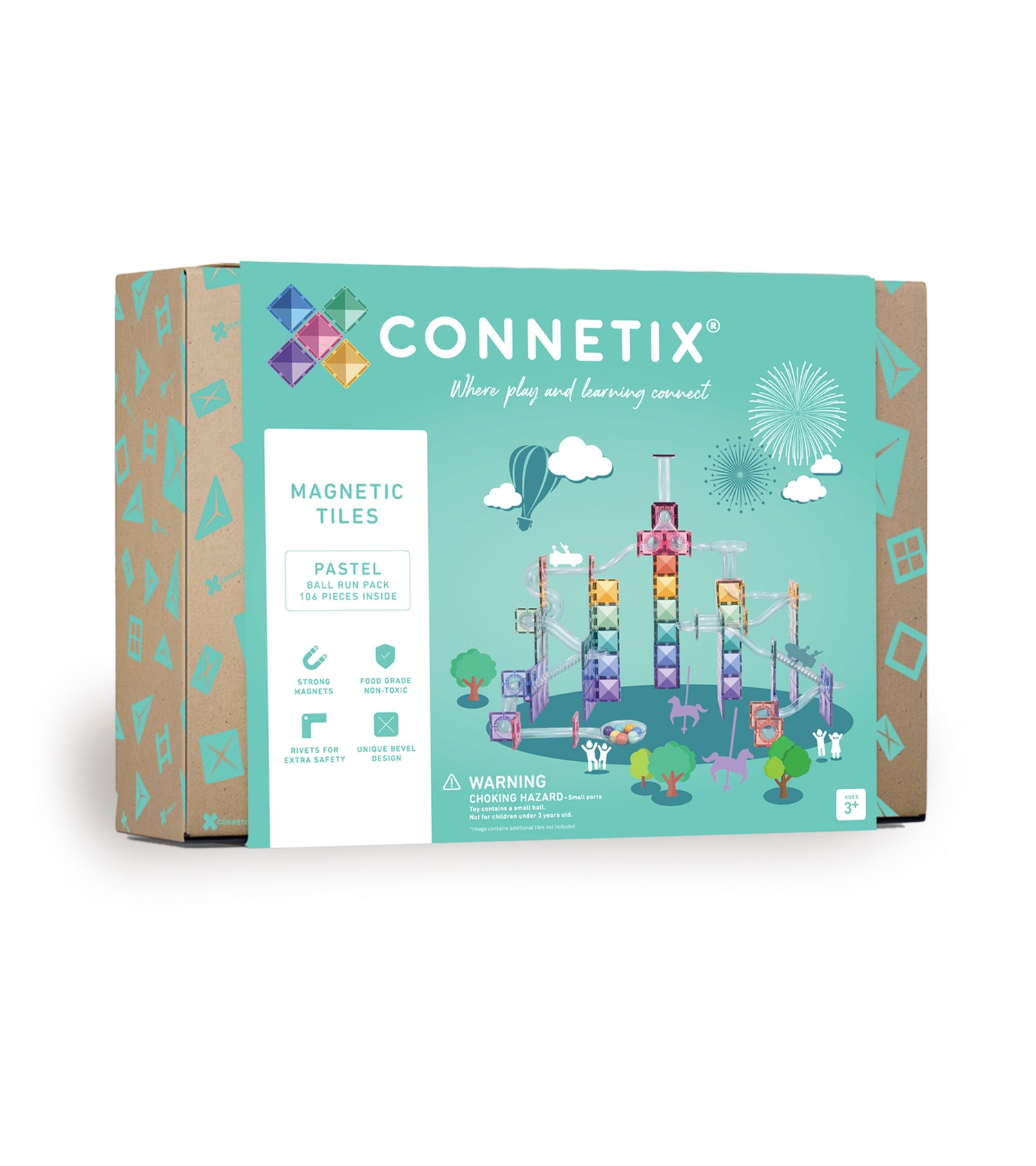 CONNETIX Tiles - Pastel Ball Run Pack 106 Piezas