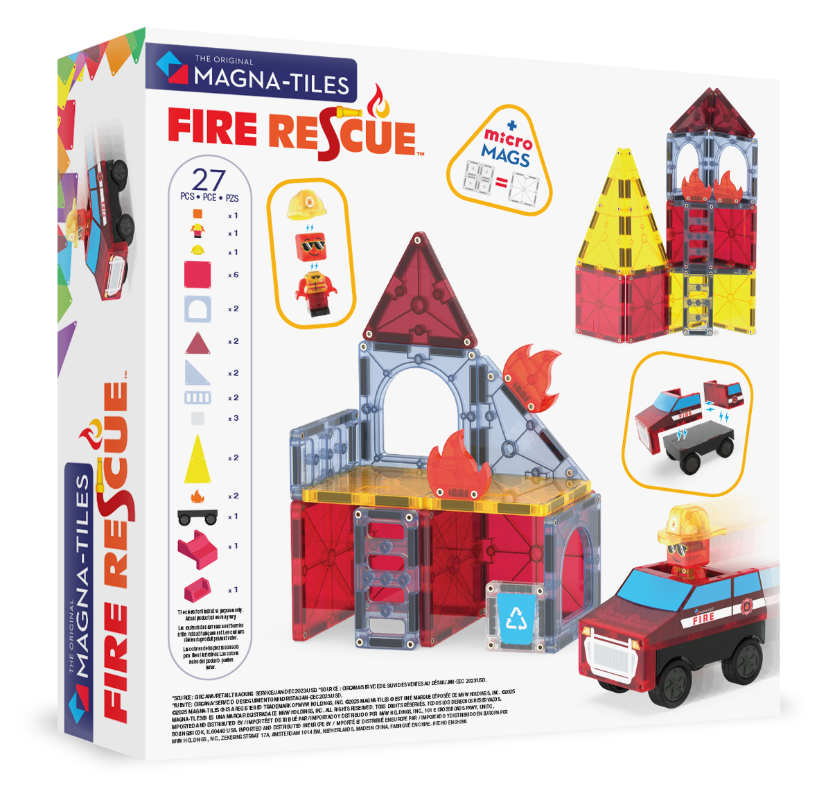 MAGNA-TILES Fire Rescue 27-Piece Set