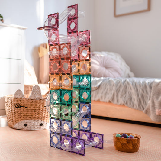 CONNETIX Tiles - Pastel Ball Run Pack 106 Pieces