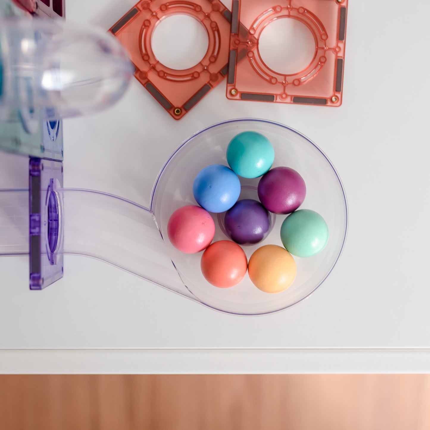 CONNETIX Tiles - Pastel Ball Run Pack 106 Pieces
