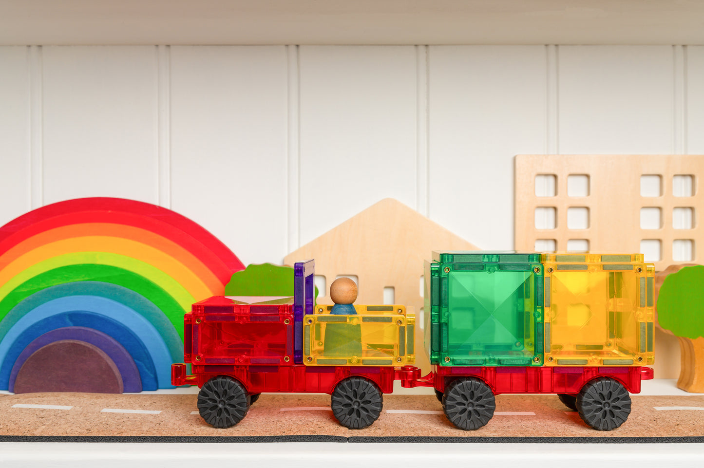 CONNETIX Magnetic Tiles Rainbow Motion Pack 24 piezas