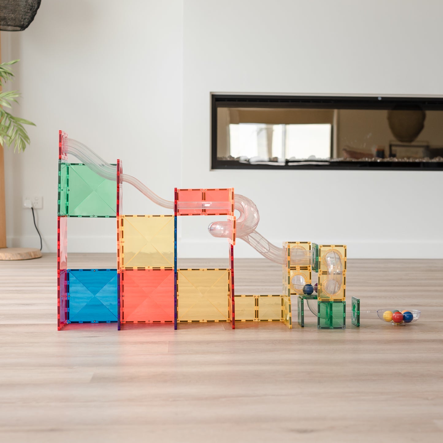 CONNETIX Magnetic Tiles Rainbow Ball Expansion Pack 66 Piezas