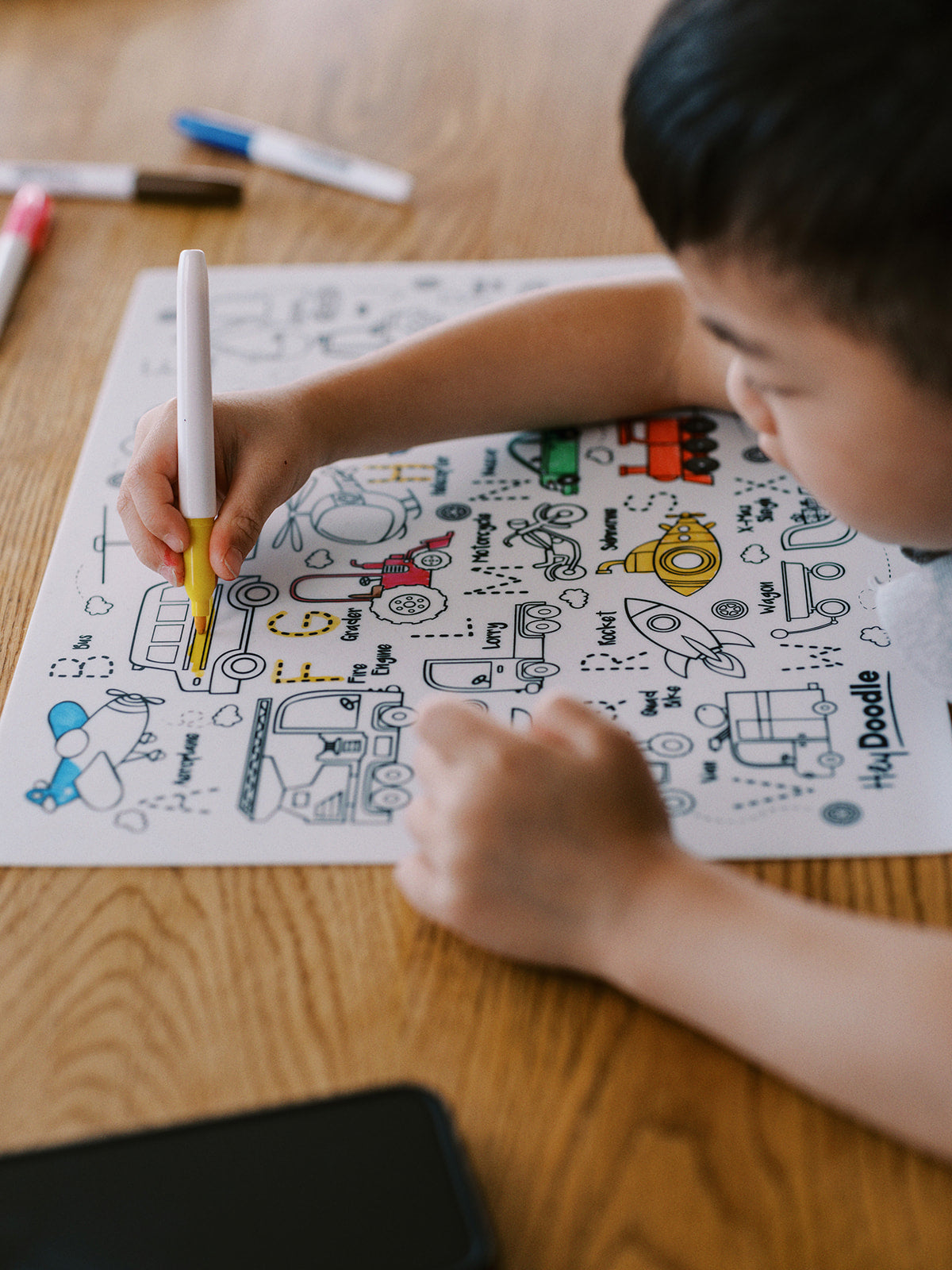 Toot Toot Honk Classic Coloring & Doodle Mat