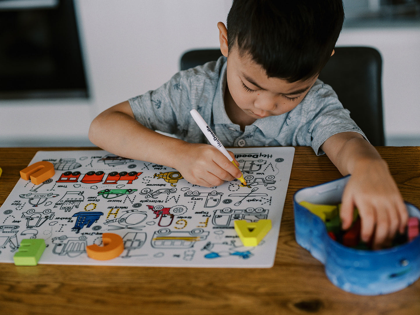 Toot Toot Honk Classic Coloring & Doodle Mat