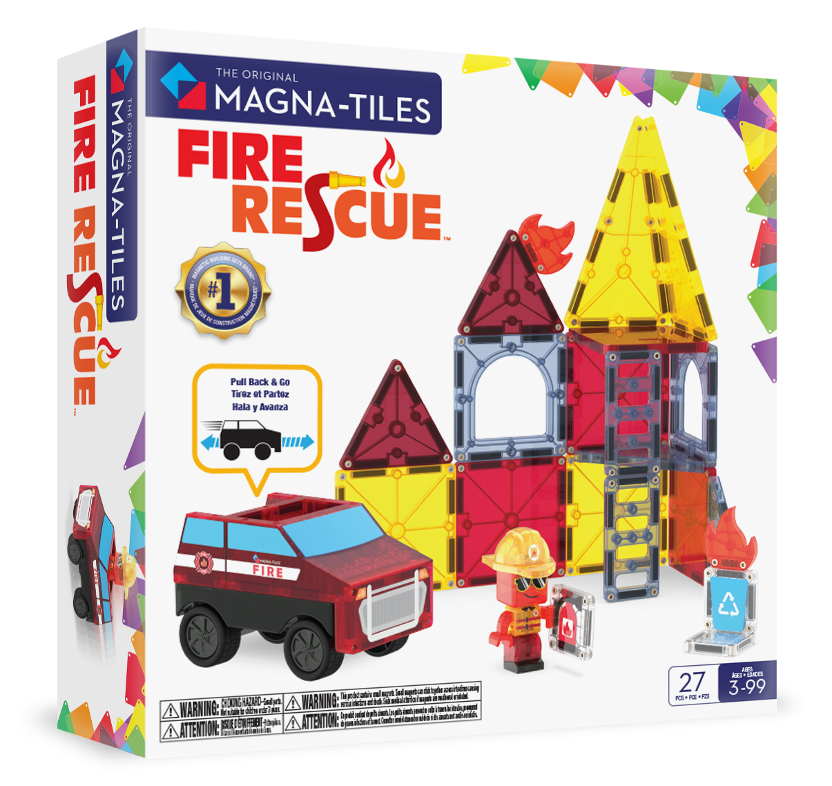 MAGNA-TILES Fire Rescue 27-Piece Set