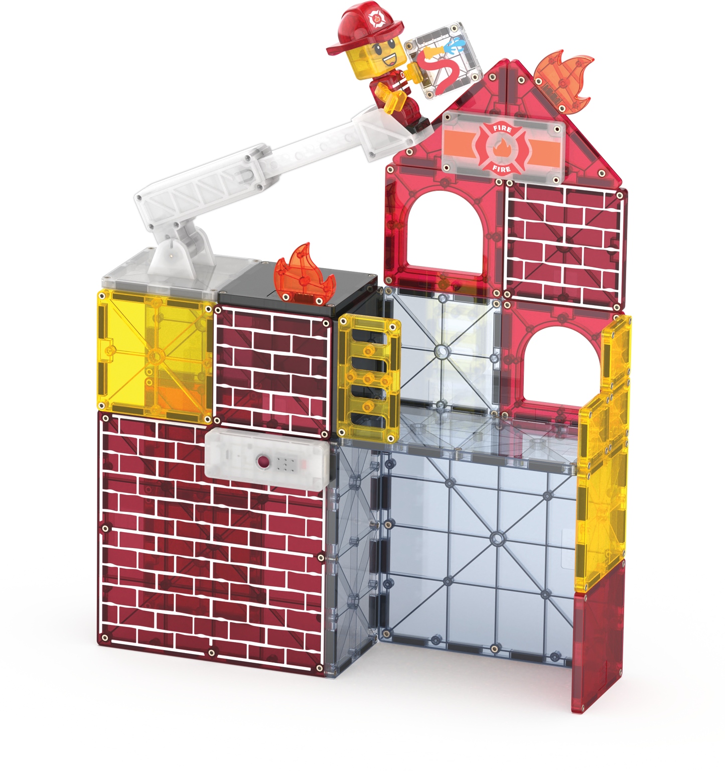 MAGNA-TILES Fire Station 50-Piece Set