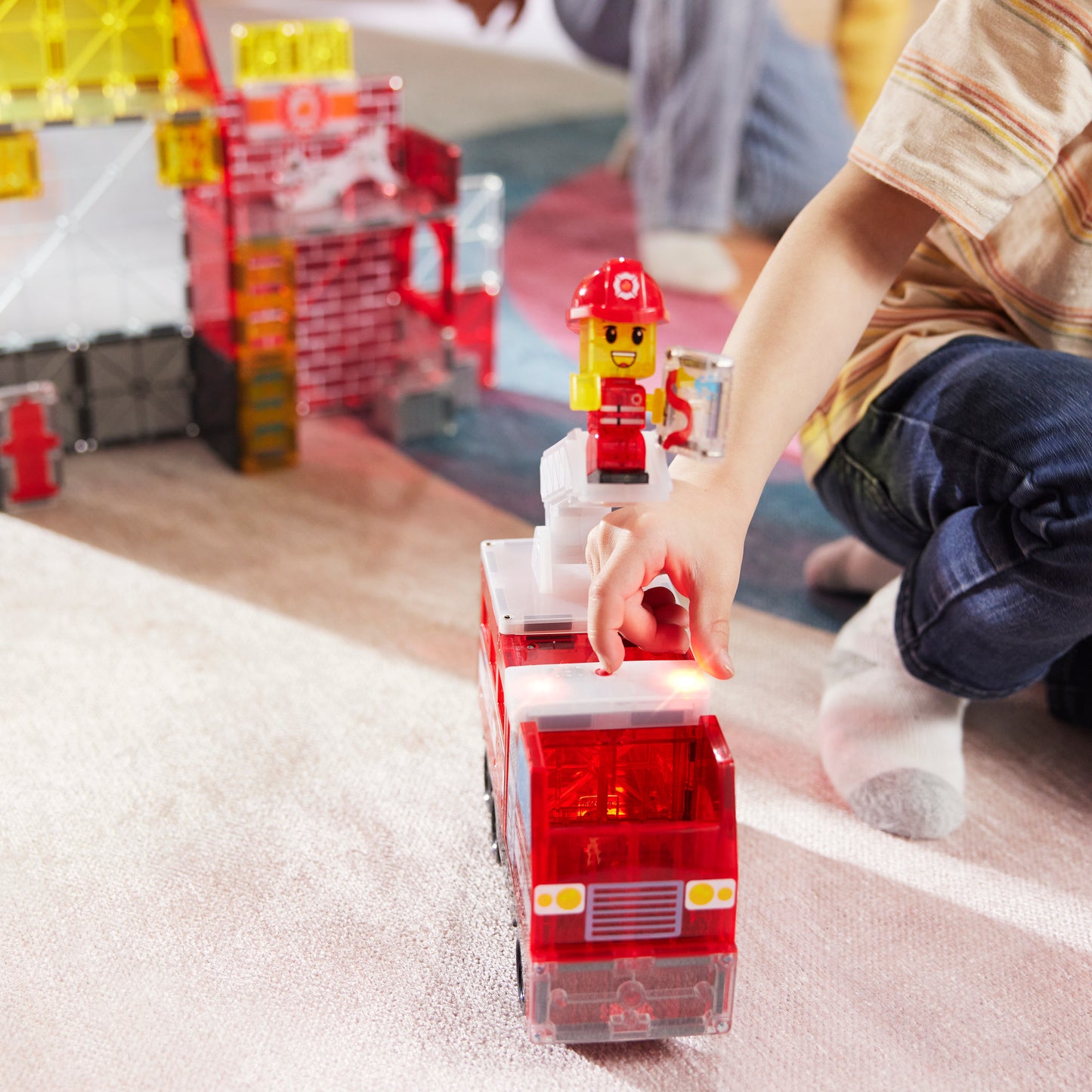 MAGNA-TILES Fire Station 50-Piece Set