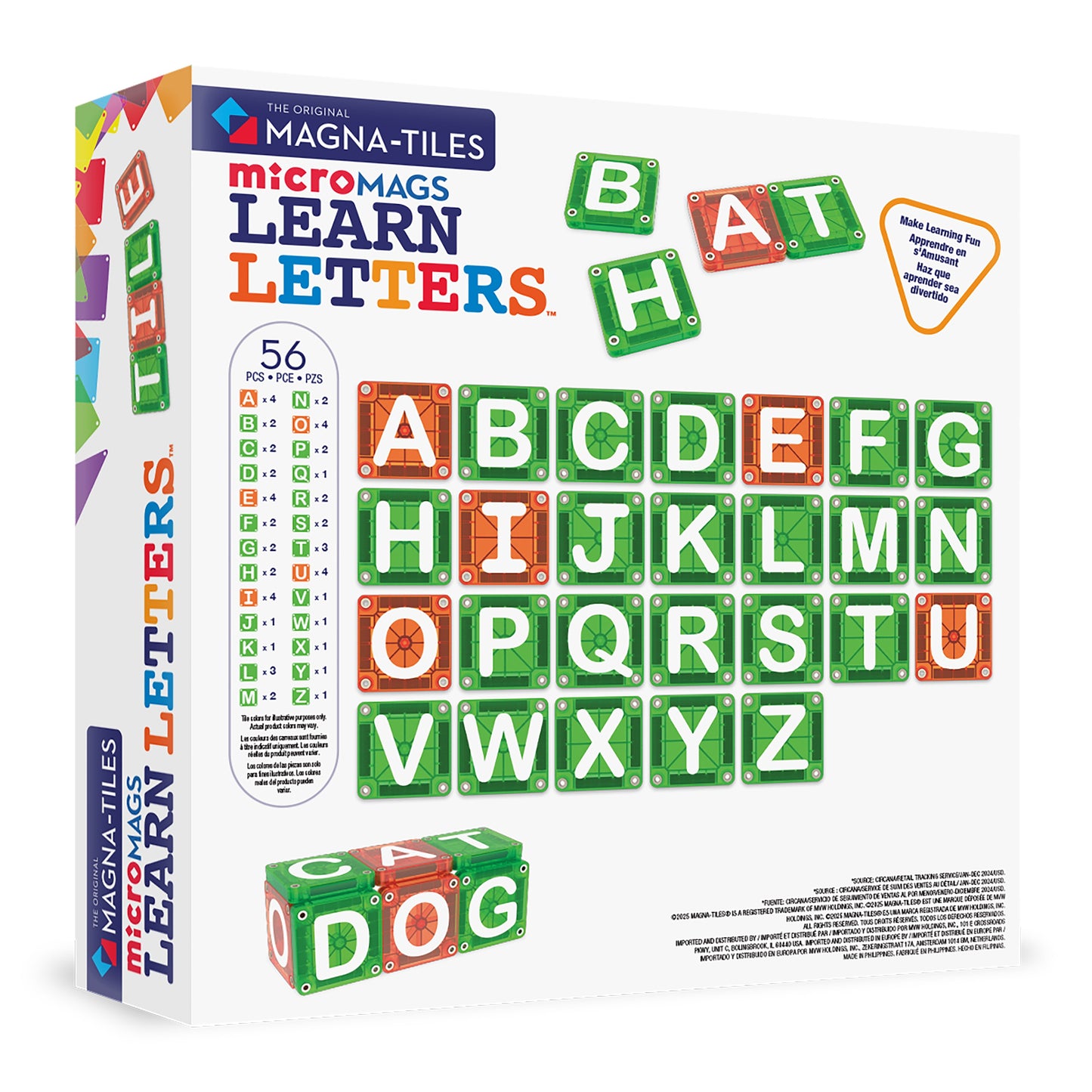 MAGNA-TILES® microMAGS LEARN Letters™ 56-Piece Set