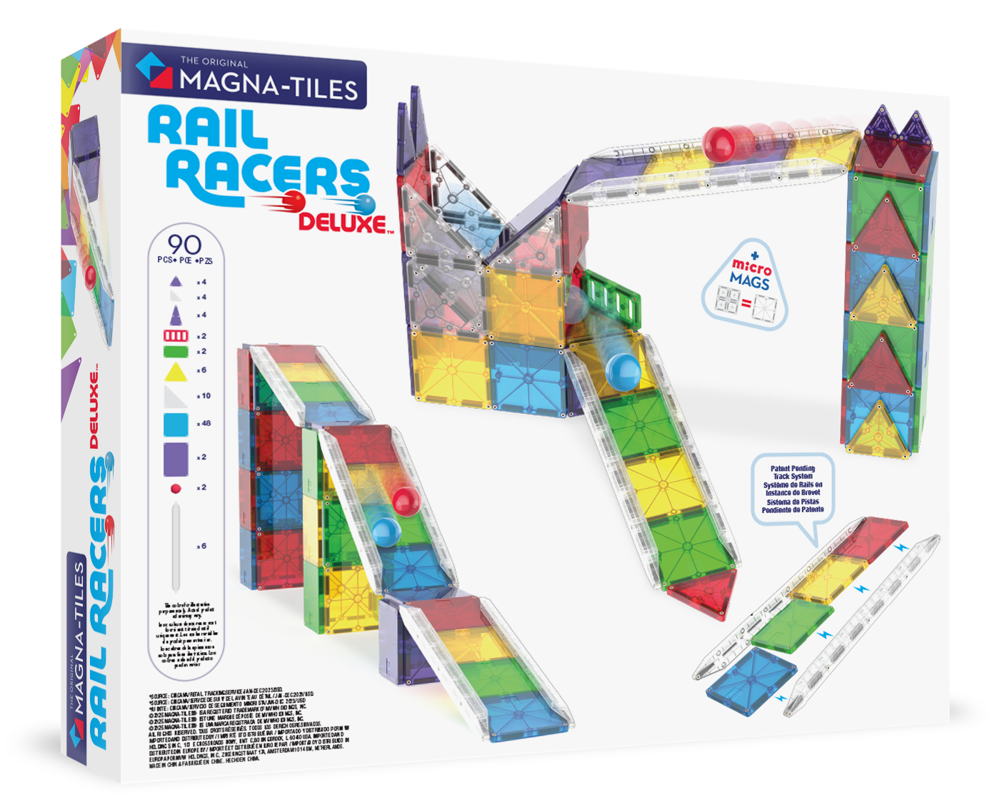 Magna-Tiles Rail Racers Deluxe 90-Piece Set