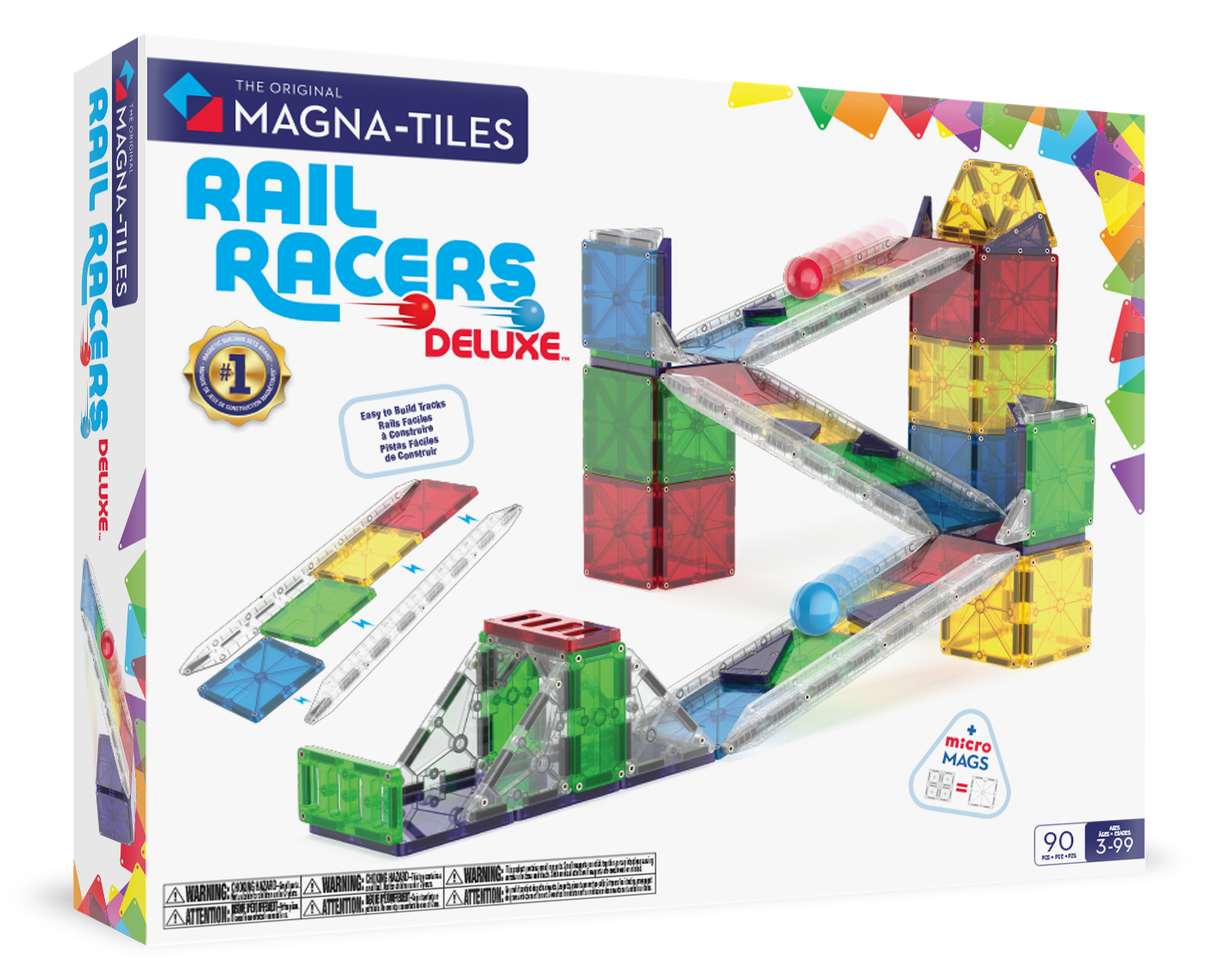 Magna-Tiles Rail Racers Deluxe 90-Piece Set