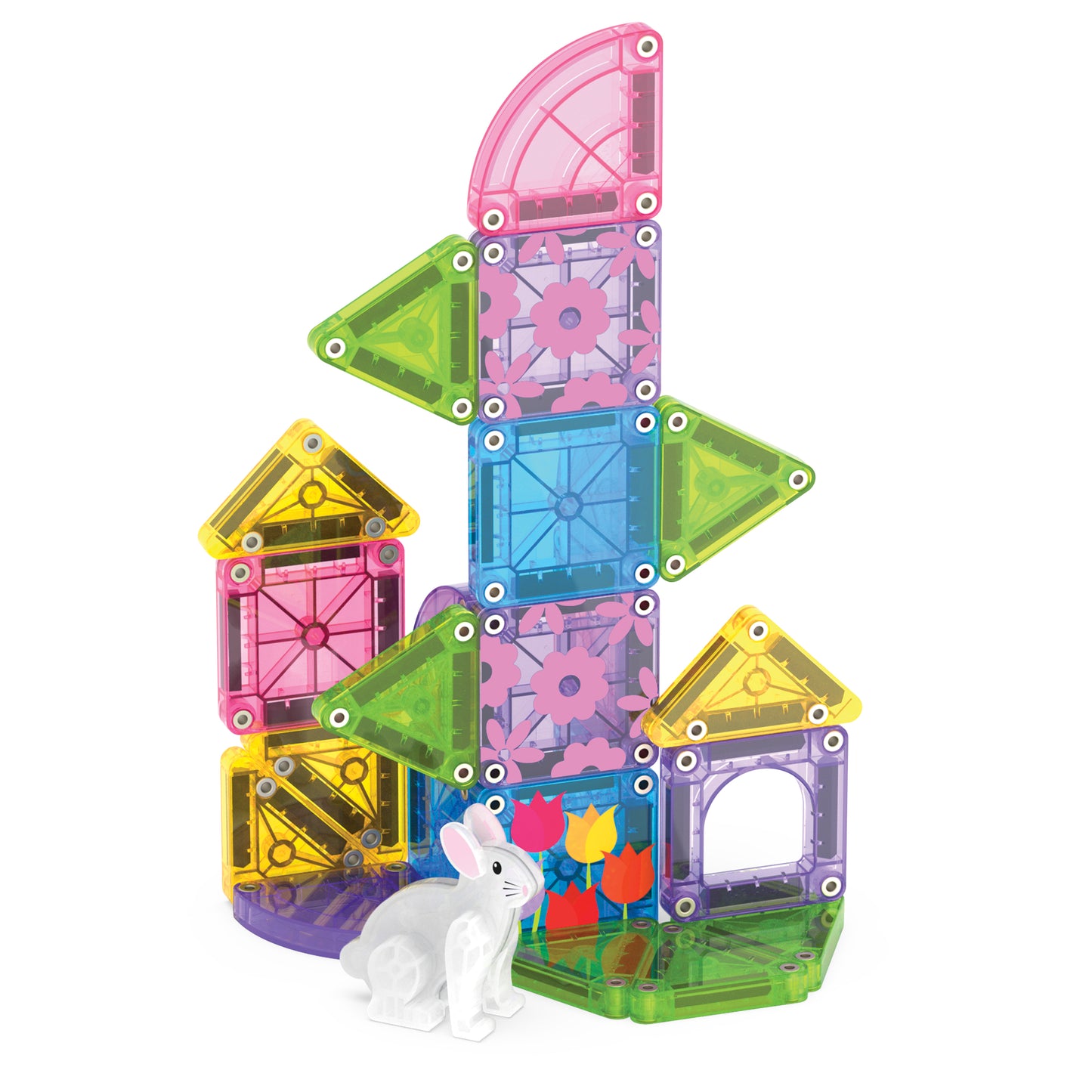 MAGNA-TILES microMAGS Spring Garden 24-Piece Travel Set