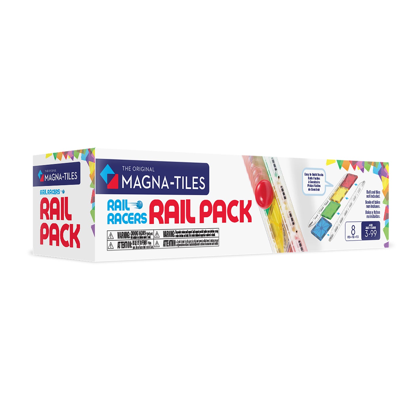 MAGNA-TILES Rail Racers 8-Piece Rail Pack