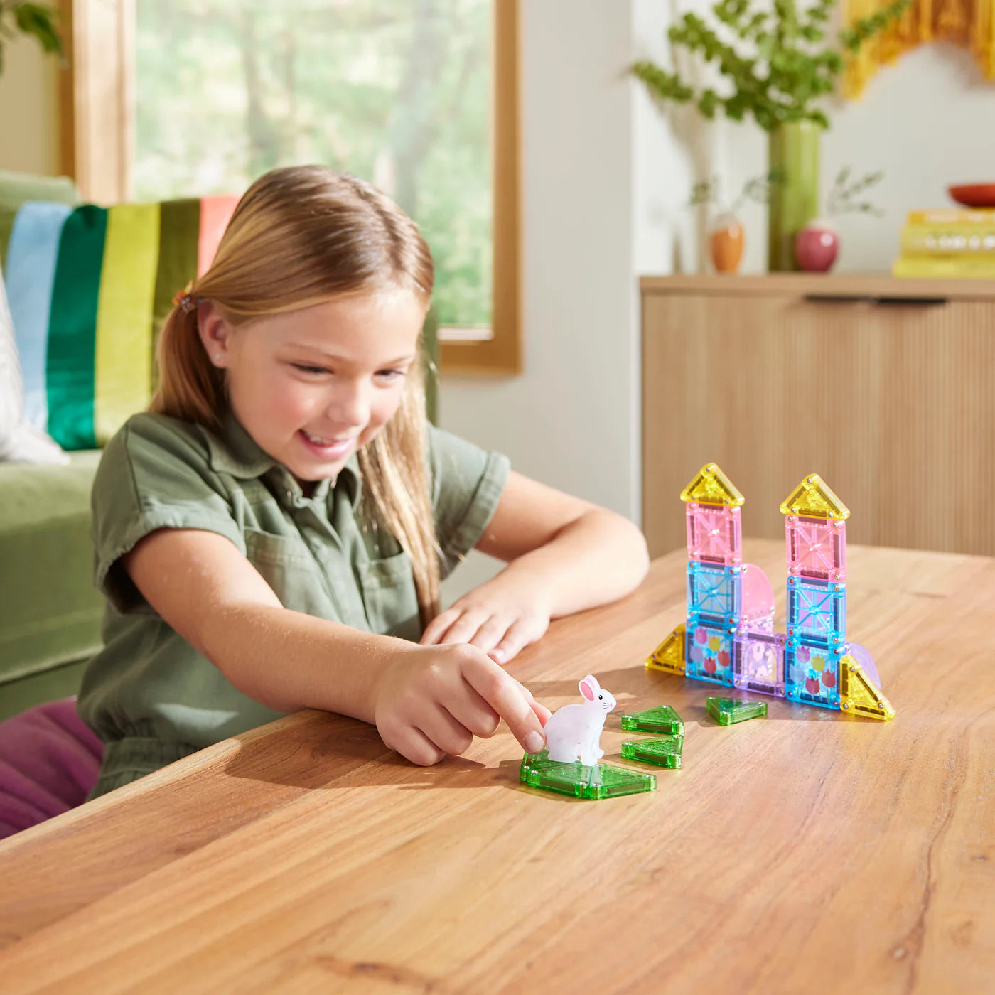 MAGNA-TILES microMAGS Spring Garden 24-Piece Travel Set
