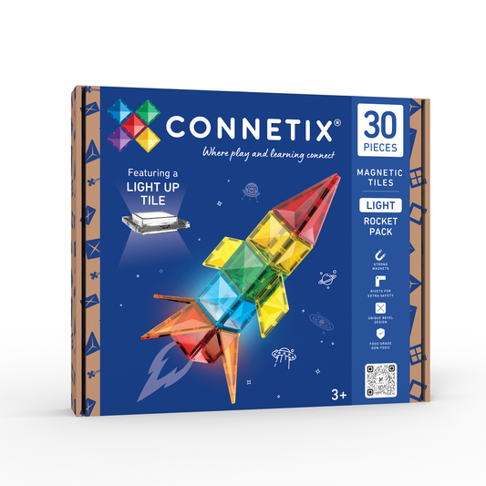 CONNETIX Magnetic Tiles Light Rocket Pack 30 Piezas