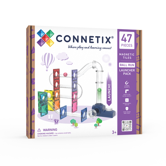 CONNETIX Magnetic Tiles Ball Run Launcher Pack 47 Piezas