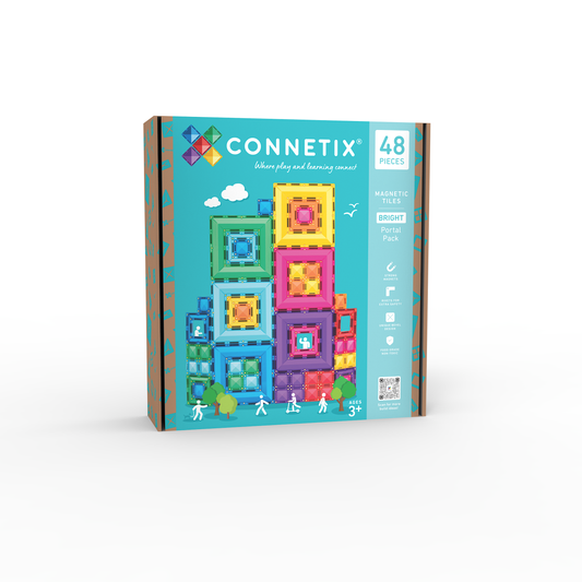 CONNETIX Magnetic Tiles Bright Portal Pack 48 Piezas
