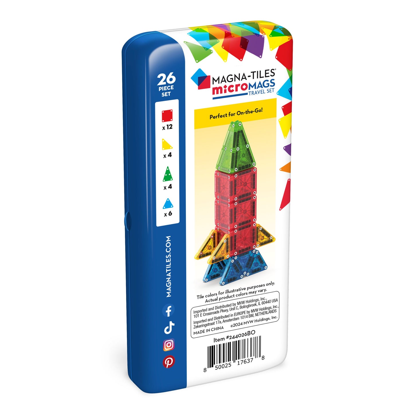 MAGNA-TILES® MicroMAGS 26-Piece Travel Set