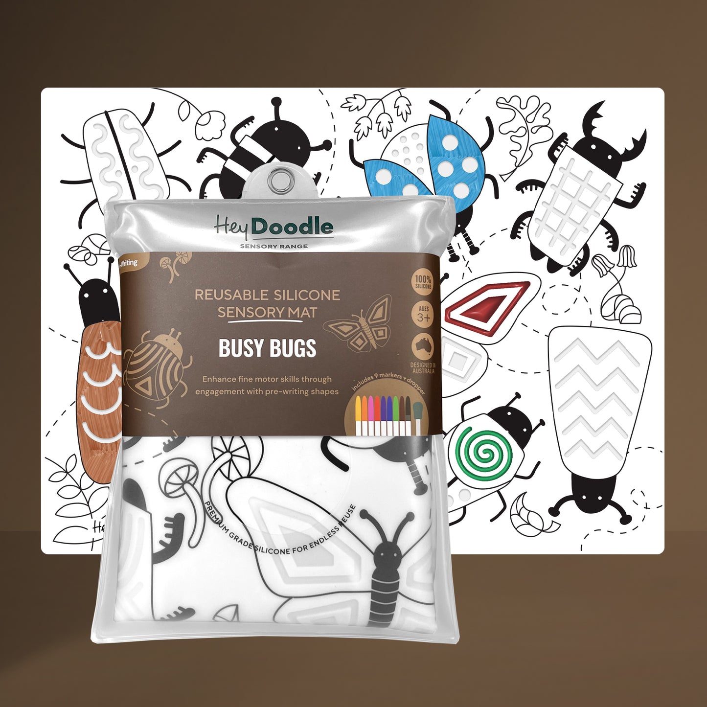 Busy Bugs Sensory Coloring & Doodle Mat