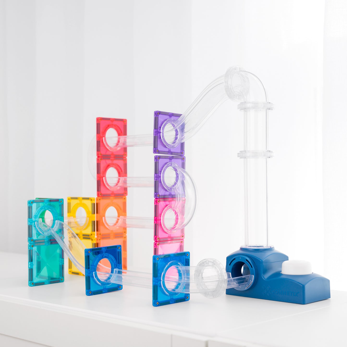 CONNETIX Magnetic Tiles Ball Run Launcher Pack 47 Piezas