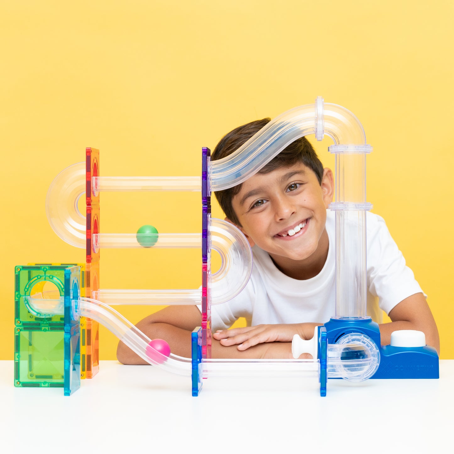 CONNETIX Magnetic Tiles Ball Run Launcher Pack 47 Piezas