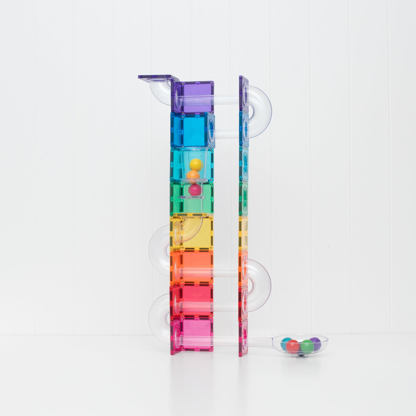 CONNETIX Magnetic Tiles Bright Ball Run Pack 114 Piezas