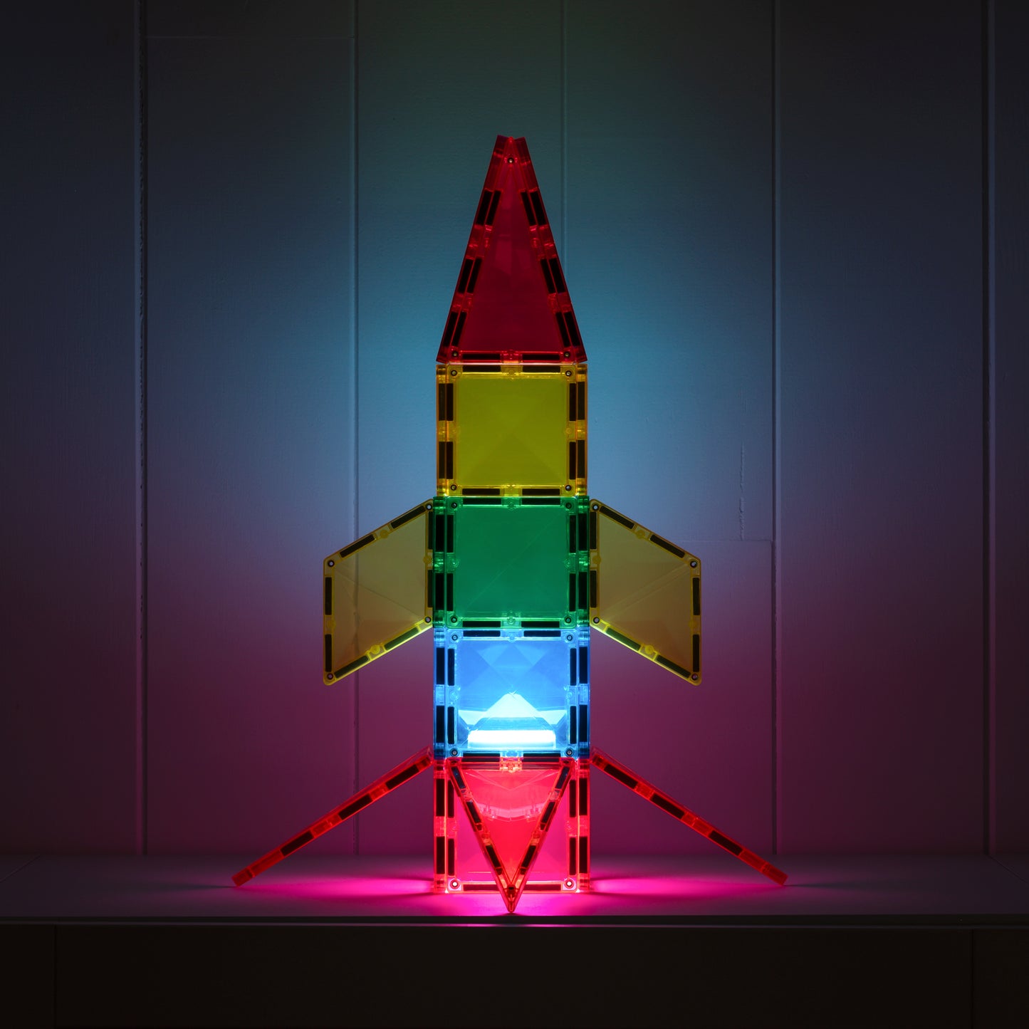 CONNETIX Magnetic Tiles Light Rocket Pack 30 Piezas
