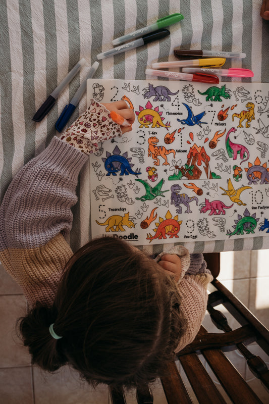 DinoRoar Classic Coloring & Doodle Mat