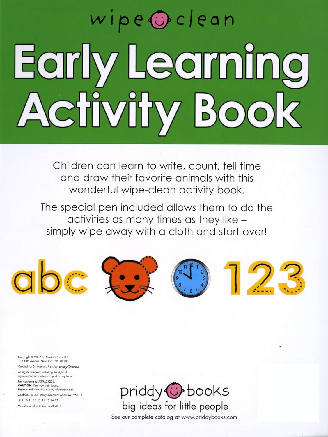 Wipe Clean: Early Learning Activity Book