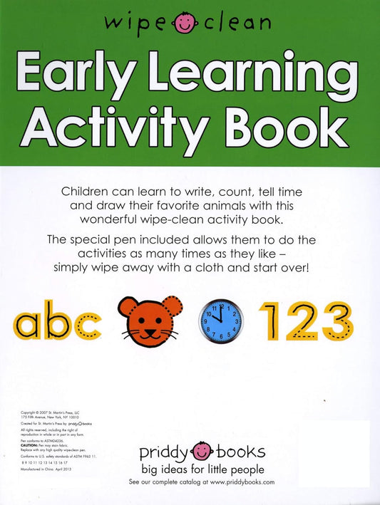 Wipe Clean: Early Learning Activity Book