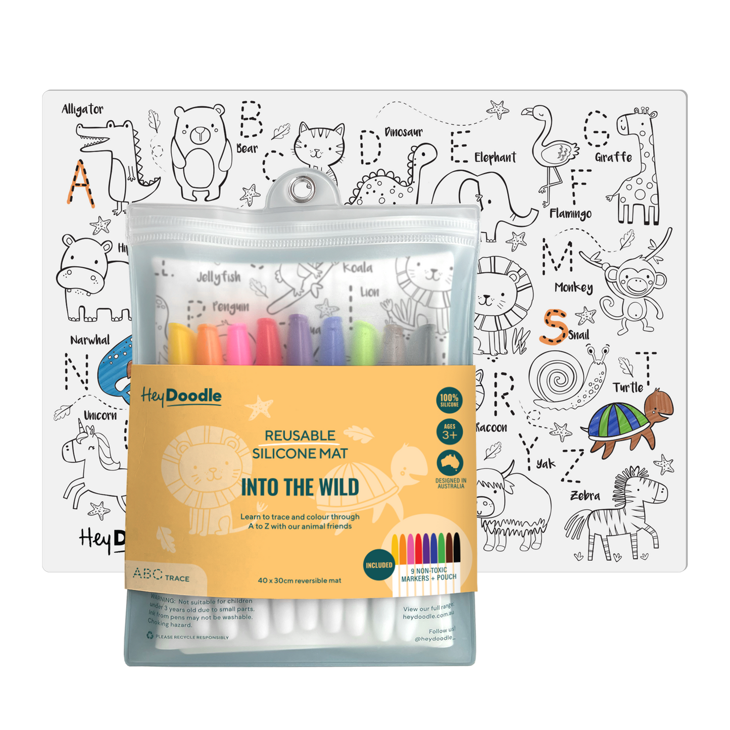 Into the Wild Classic Coloring & Doodle Mat