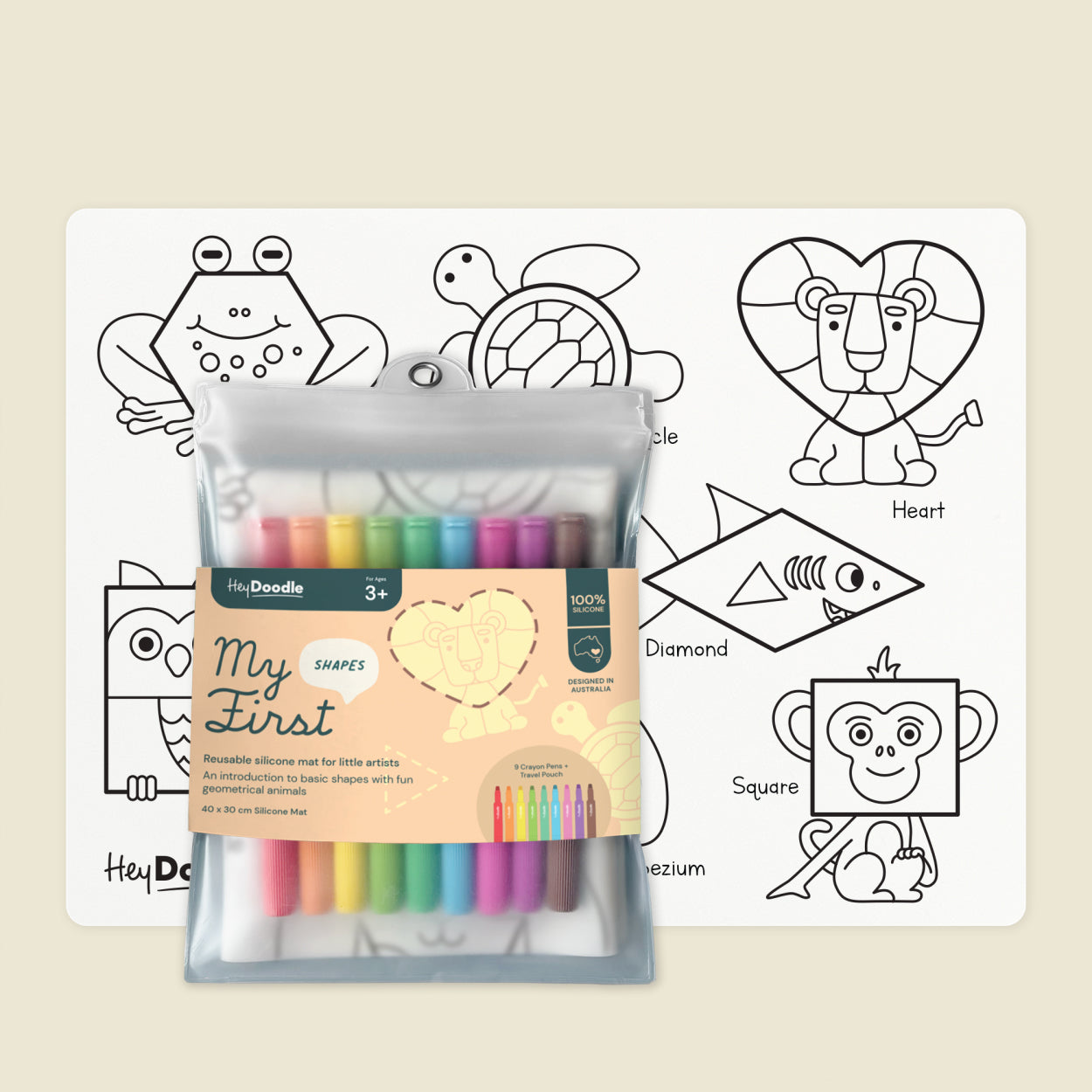 My First Shapes Coloring & Doodle Mat