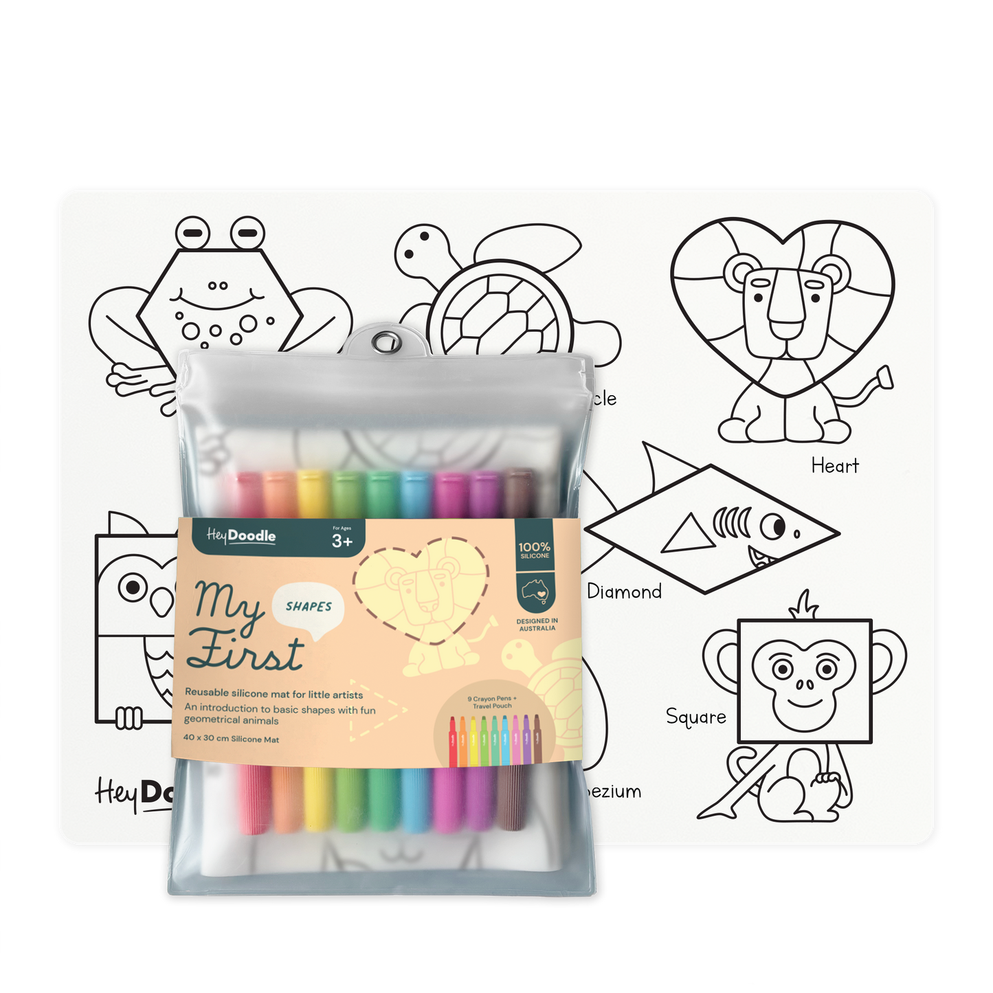 My First Shapes Coloring & Doodle Mat