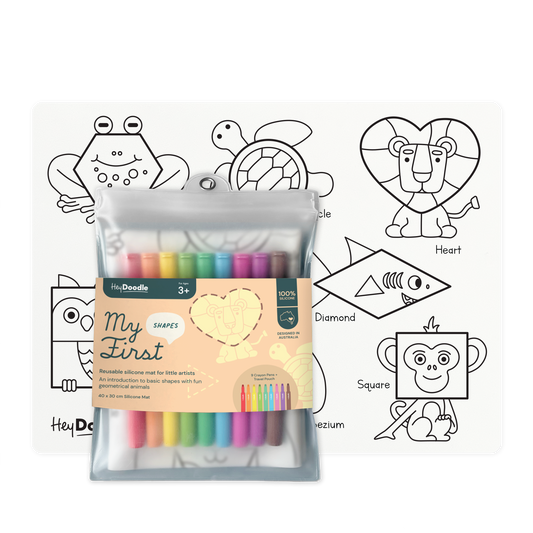 My First Shapes Coloring & Doodle Mat