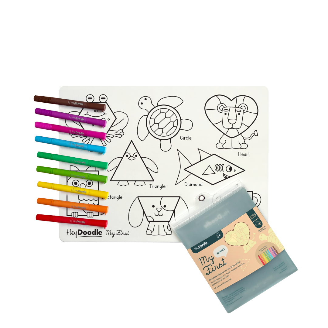 My First Shapes Coloring & Doodle Mat