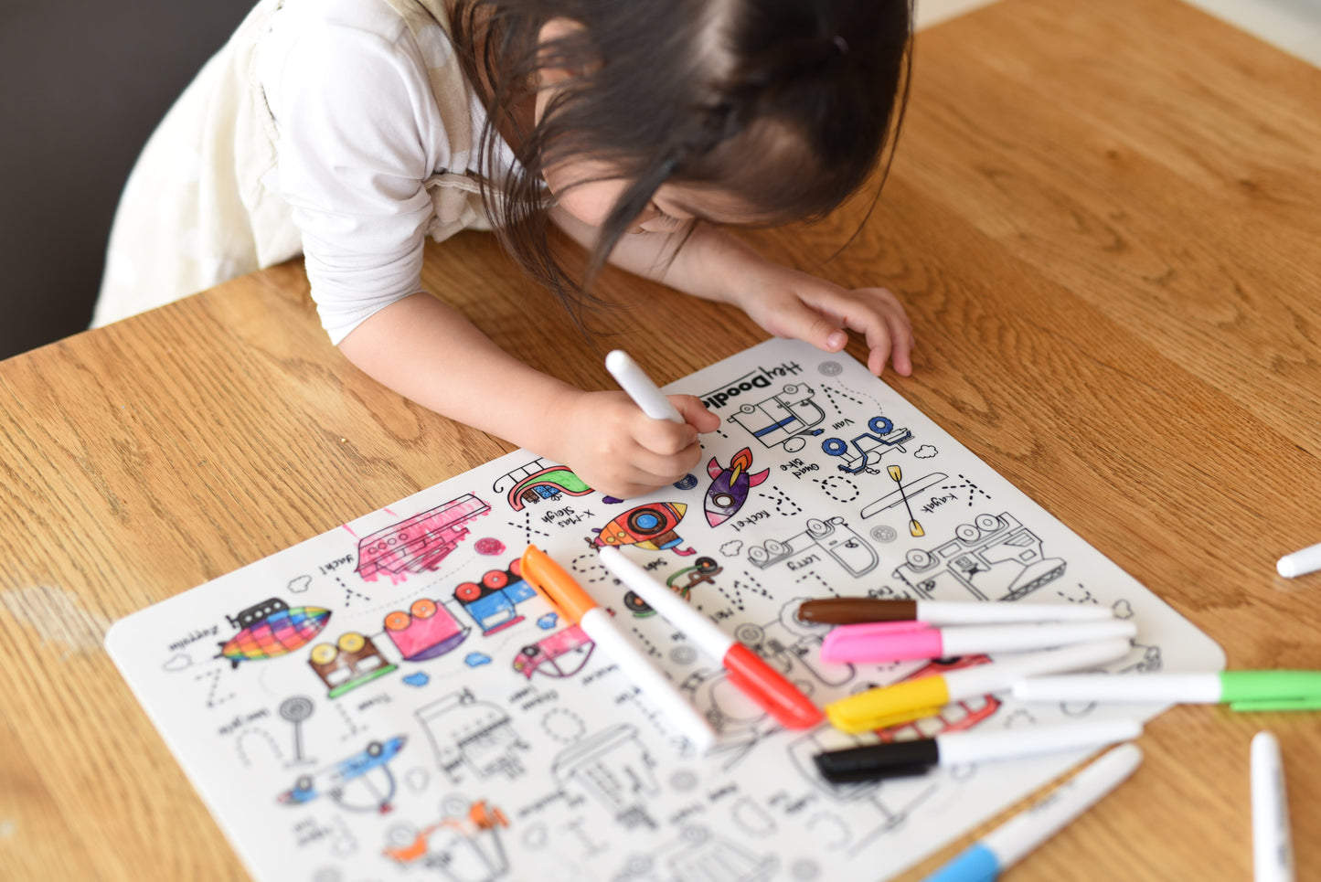 Toot Toot Honk Classic Coloring & Doodle Mat