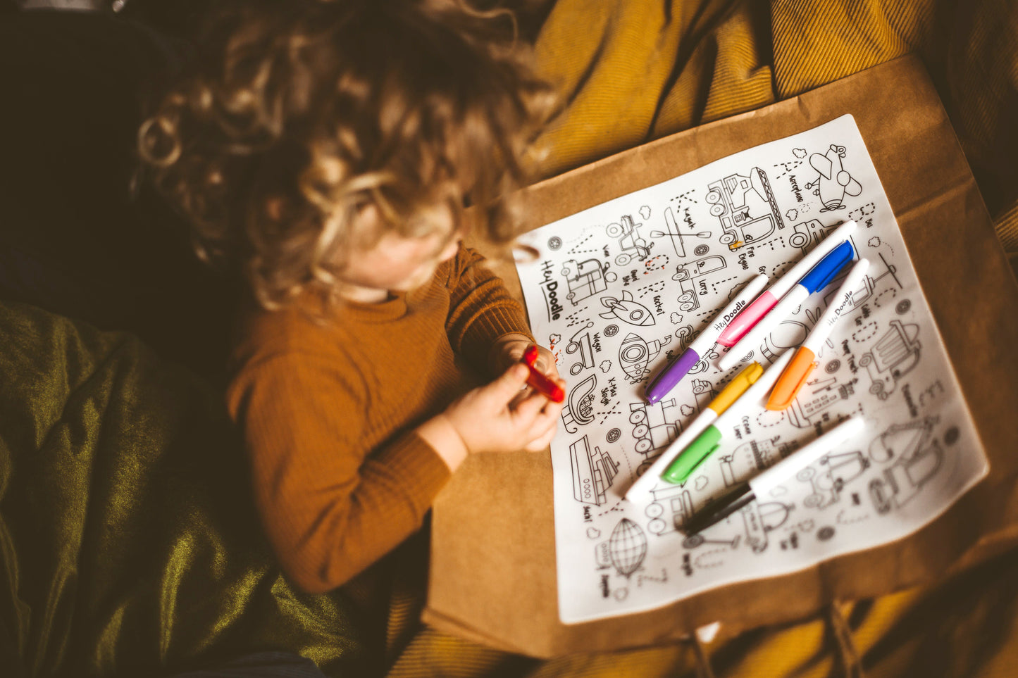 Toot Toot Honk Classic Coloring & Doodle Mat