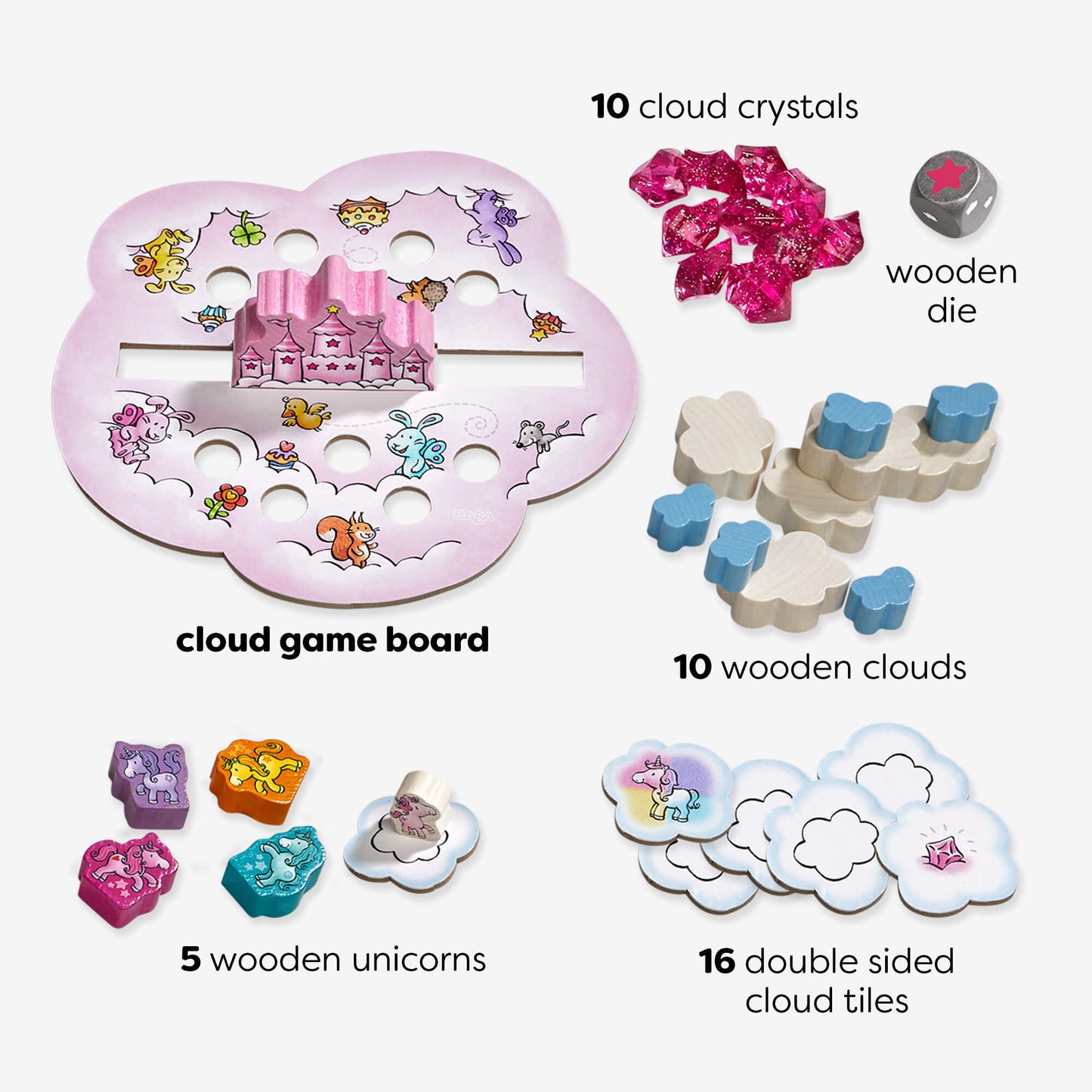 Unicorn Glitterluck-Cloud Stacking Game