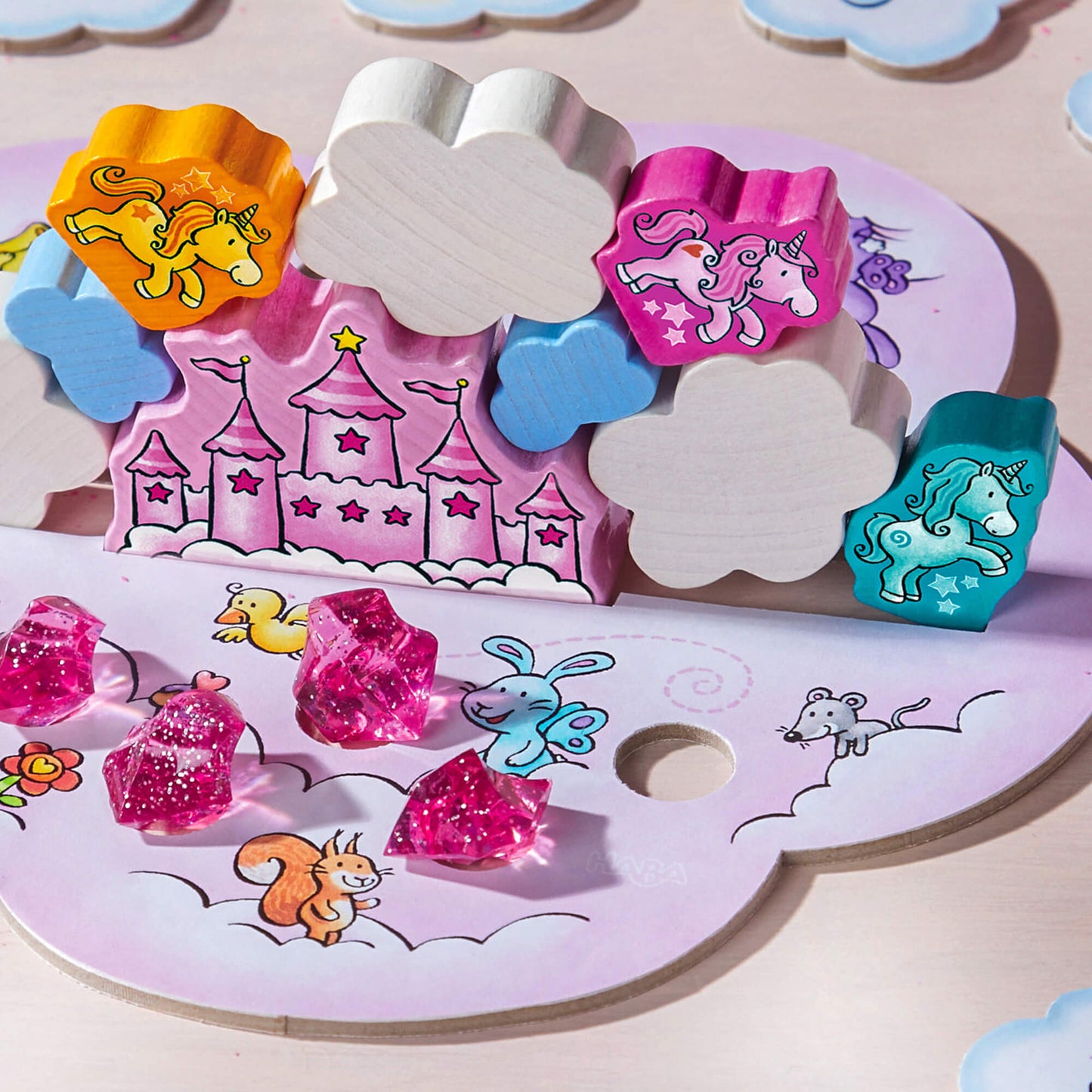 Unicorn Glitterluck-Cloud Stacking Game