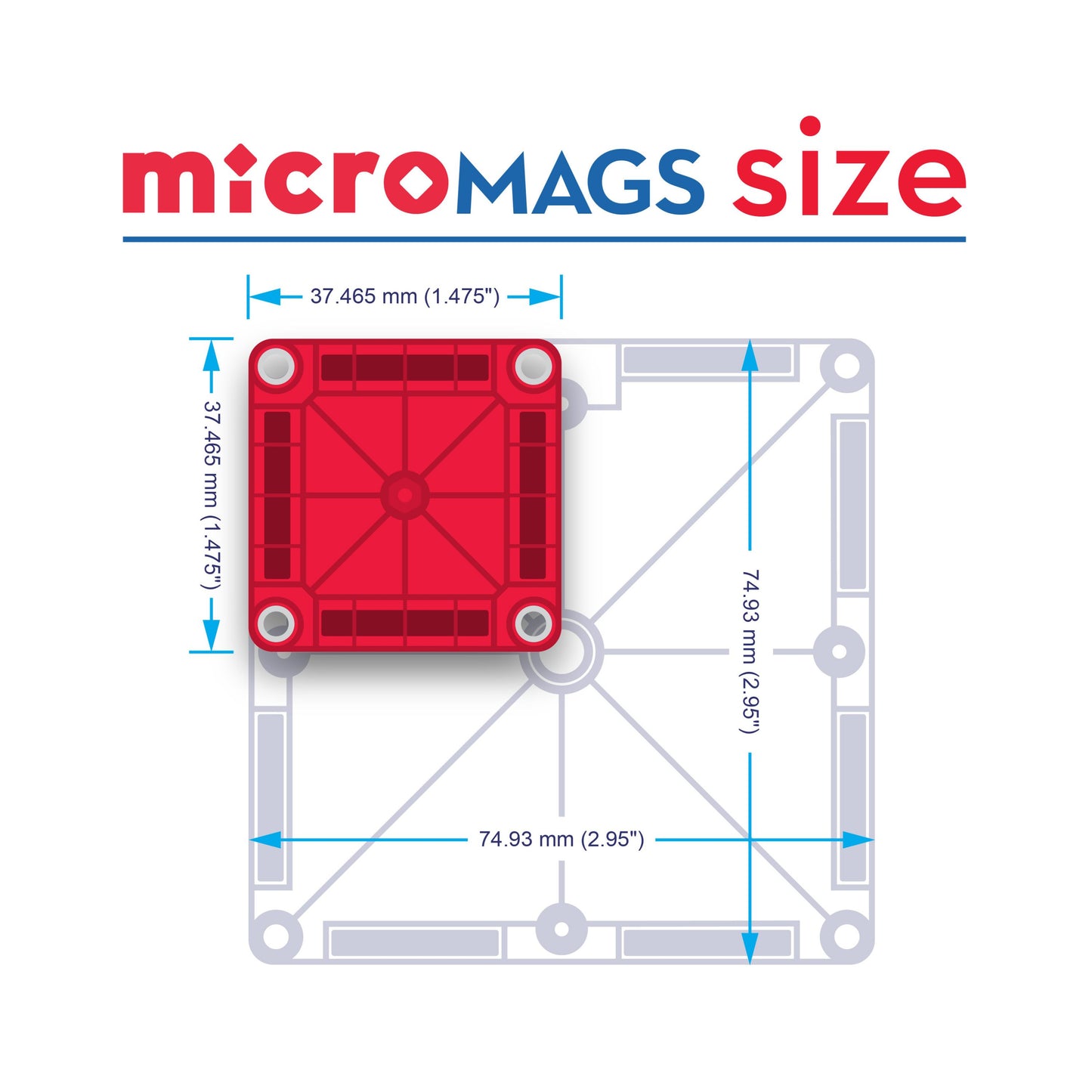 MAGNA-TILES® microMAGS LEARN Letters™ 56-Piece Set