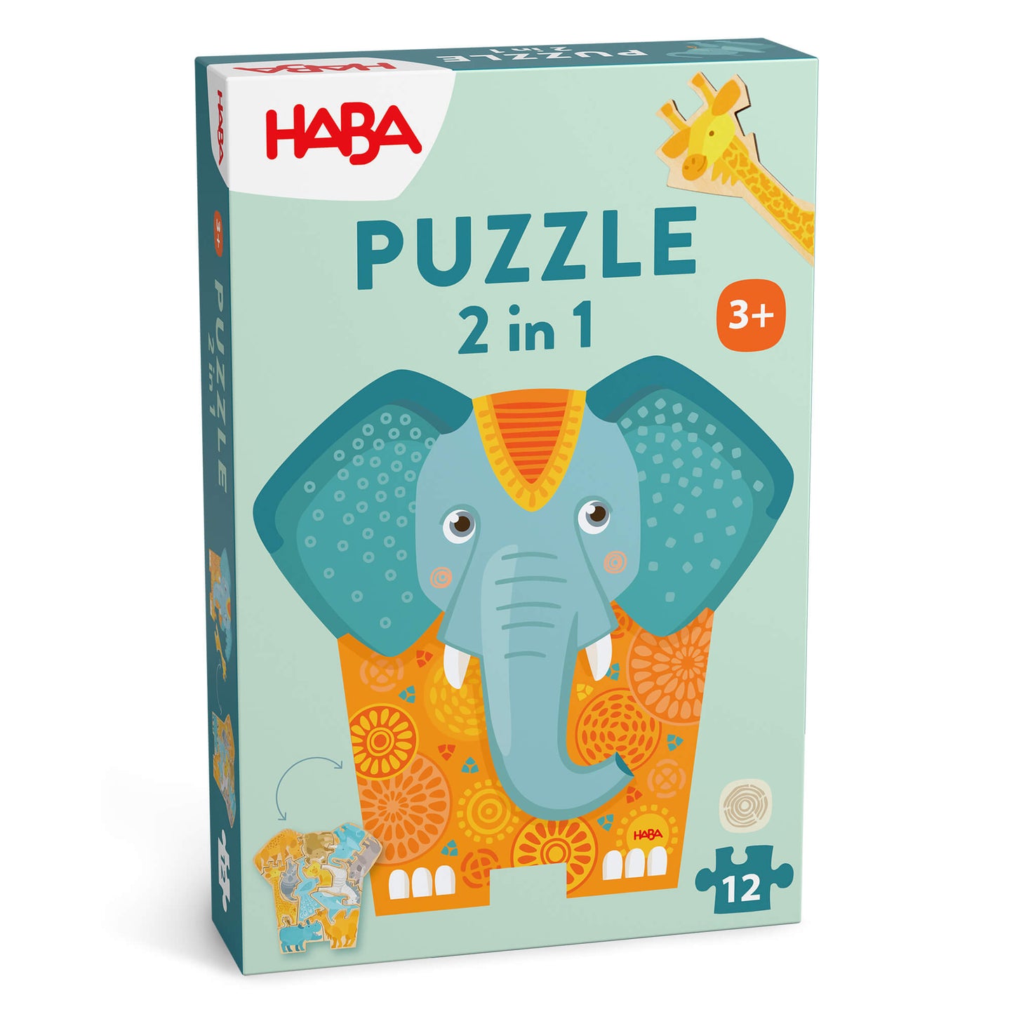 Elephant 2-in-1 Wooden Puzzle