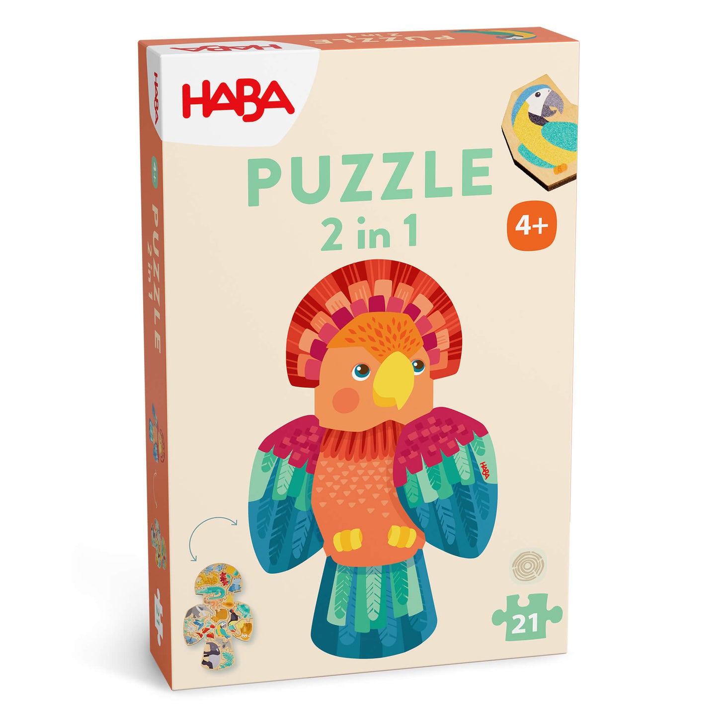 Parrot 2-in-1 Wooden Puzzle